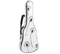 Full Size Guitar Bag, 40 41 42 inch Guitar Case Carry Bag for Electric Bass Classical Guitar, Meadow Wild Flowers Silhouettes