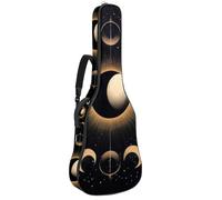 Full Size Guitar Bag, 40 41 42 inch Guitar Case Carry Bag for Electric Bass Classical Guitar, Mystical Moon in Space Astrology Aesthetic Pattern