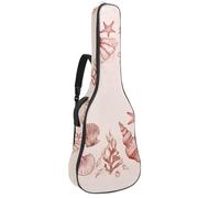 Full Size Guitar Bag, 40 41 42 inch Guitar Case Carry Bag for Electric Bass Classical Guitar, Set of Ocean Seashells in a Circle