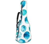 Full Size Guitar Bag, 40 41 42 inch Guitar Case Carry Bag for Electric Bass Classical Guitar, Watercolor Turquoise Dots Seamless Pattern