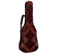 Full Size Guitar Bag, Waterproof Guitar Cover Carry Case for Acoustic Classical Electric Guitars, Art Geometrical Puzzle Texture