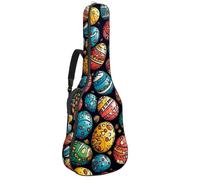 Full Size Guitar Bag, Waterproof Guitar Cover Carry Case for Acoustic Classical Electric Guitars, Cute Colorful Easter Eggs
