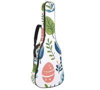 Full Size Guitar Bag, Waterproof Guitar Cover Carry Case for Acoustic Classical Electric Guitars, Easter Eggs and Leaves