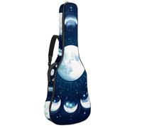 Full Size Guitar Bag, Waterproof Guitar Cover Carry Case for Acoustic Classical Electric Guitars, Mystical Moon in Space Astrology Background
