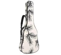 Full Size Guitar Bag, Waterproof Guitar Cover Carry Case for Acoustic Classical Electric Guitars, Pine Outline Seamless Pattern