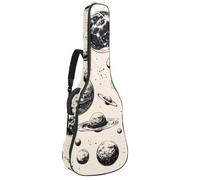 Full Size Guitar Bag, Waterproof Guitar Cover Carry Case for Acoustic Classical Electric Guitars, Planets and Moons Around The Universe
