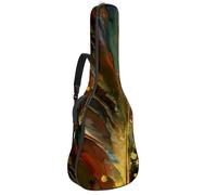 Full Size Guitar Bag, Waterproof Guitar Cover Carry Case for Acoustic Classical Electric Guitars, Plants Abstract Texture Gold Element