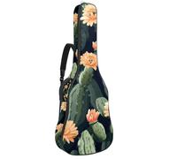 Full Size Guitar Bag, Waterproof Guitar Cover Carry Case for Acoustic Classical Electric Guitars, Seamless Desert Cactus Succulents Flowers Pattern