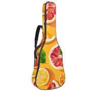 Full Size Guitar Bag, Waterproof Guitar Cover Carry Case for Acoustic Classical Electric Guitars, Summer Lemons and Sliced Fruits