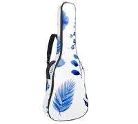 Full Size Guitar Bag, Waterproof Guitar Cover Carry Case for Acoustic Classical Electric Guitars, Watercolor Blue Flower Elements