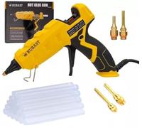 Full Size Heavy Duty Industrial Hot Glue Gun, 60/100w Dual Power & Dual Nozzle, Free 20 Glue Sticks Pack (15×11cm)- High Heating Temp Glue Gun Suitable for DIY Arts,Crafts,Home Repairs-UK Plug