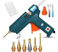 Full Size Hot Glue Gun, 150 Watts with 6 Copper Nozzles Temperature Adjustable Craft Repair Tool Professional Melting Glue Gun DIY Thermo Tool Include 5Pcs Highly Viscous Glue Sticks Luxury Set