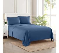Full Size Sheet Sets - Breathable Luxury Sheets with Full Elastic & Secure Corner Straps Built In - 1800 Supreme Collection Extra Soft Deep Pocket Bedding, Sheet Set, EXTRA DEEP pocket - Full, Denim