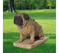 Full Size Sitting Pug Dog Statue