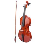 Full Size Viola for Beginners, Spruce Solid Wood String Instrument with Bow Case Rosin, Natural Color for Music Lovers Students Practice Performance