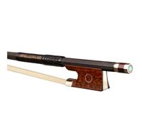 Full size Violin Bows Black Unvarnish Carbon Fiber Violin Bow Snakewood Frog With Circle Eye And Nickel Silver Parts