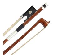 Full size Violin Bows Ebony Wood Violin Bow With Silver Inlay Natural White Horsehair Excellent Performance Good Sound(1-4)