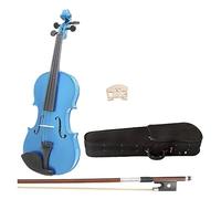 Full Size Violin Outfit Blue 4/4 Student Fiddle Maple Wood Acoustic Violin W/Case Bow For Beginner Learner Musical