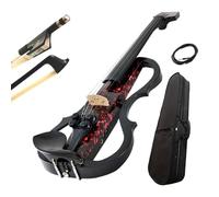 Full Size Violin Set 4/4 Size Electric Violin With Waterproof Case And Bow Complete Accessories(5)