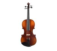 Full Size Violin Set Brown Single Board 3/4 Violin Solid Wood Glossy Practice Instrument Handmade