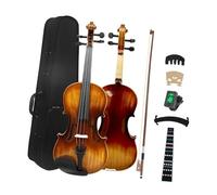 Full Size Violin Set Glossy Plywood Violin Solid Wood Adult Beginner 4/4(1)