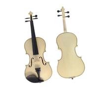 Full Size Violin Set Wood Color Plywood Violin Basswood Pressboard Full Size Stringed Instrument(3/4)