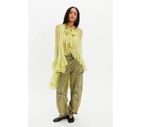 Full Sleeve Frill Top at Free People in Perfect Pair, Size: Large - female