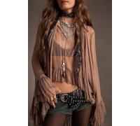 Full Sleeve Frill Top at Free People in Portabella, Size: XL - female