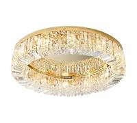 Full Spectrum Crystal lamp Nordic Light Luxury Eye Protection Bedroom Whole House Combination high-end Room Ceiling(Gold,Neutral_DIA80CM H15CM)