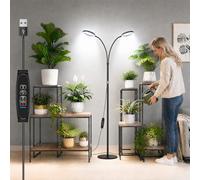 Full Spectrum LED Floor Grow Light for Indoor Plants, Adjustable 23''-67'' Stand Plant Lamp, 3 Light Modes, 5 Brightness Levels, Auto Timer 3/6/12H for Large Indoor Houseplants