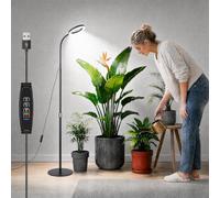 Full Spectrum LED Floor Grow Light for Indoor Plants, Adjustable 23''-67'' Stand Plant Lamp, 3 Light Modes, 5 Brightness Levels, Auto Timer 3/6/12H for Large Indoor Houseplants