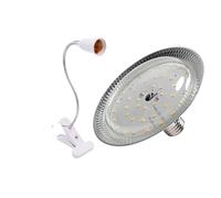 Full Spectrum LED Plant Growth Bulb, E27 Suitable for Outdoor Off-Season Ripening Fruits and Flowers(15W [with Clip Universal lamp Head])