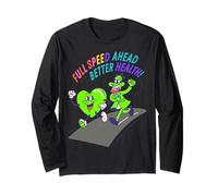 Full Speed Ahead to Better Health Design - Retro Run Long Sleeve T-Shirt
