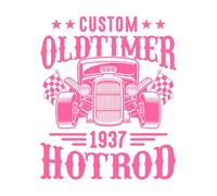 Full Speed American Hot Rod Brooklyn New York City Lettering Decals 49.2x58.8cm Multi Color Selection Pink