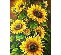 Full Square Round Diamond Embroidery Sunflower Mosaic DIY Pattern for Adults Beginners Painting Flower 30 * 40cm