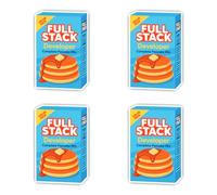 Full Stack Developer Complete Pancake Mix Programmer Sticker 75mm Pack of 4