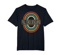 Full Stack Developer Vintage Retro T-Shirt, Men's Big and Tall, Black, 2X Tall