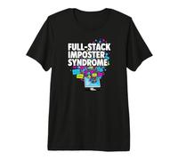 Full-Stack Imposter Syndrome Funny Developer Coding Premium T-Shirt