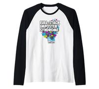 Full-Stack Imposter Syndrome Funny Developer Coding Raglan Baseball Tee