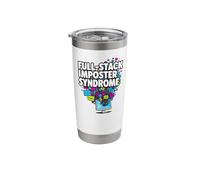 Full-Stack Imposter Syndrome Funny Developer Coding Stainless Steel Insulated Tumbler