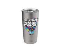 Full-Stack Imposter Syndrome Funny Developer Coding Stainless Steel Insulated Tumbler