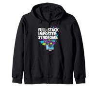 Full-Stack Imposter Syndrome Funny Developer Coding Zip Hoodie