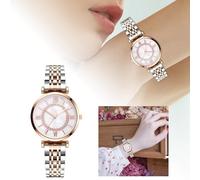 Full Star Ladies Steel Band Quartz Watch Three Pin Leisure Fashion Wristwatch ! Analog Wrist (A, One Size)