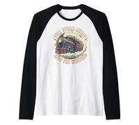 Full Steam Ahead Weekend Railfan Train Raglan Baseball Tee