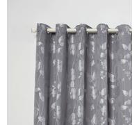 Full Stop - Extendable Curtain Pole with pair of end finials in Brushed Silver - TJ Hughes