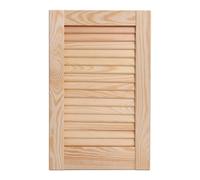Full Stylish Door, Pine Wood, Closed Natural or White Color, Slatted Wardrobe Doors, Internal Cupboard Doors, Various Sizes (Natural [mm] 1980x494)