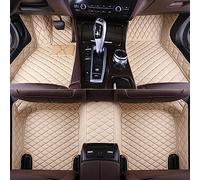 Full Surround Leather Car Floor Mats for Dodge Challenger 2008-2013 2014 2015 2016 2017 2018 2019 2020 2021 2022 2023, Waterproof Floor Mat Front Rear Row Carpet Protection Set Liners,Beige