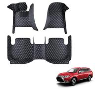 Full Surround Leather Car Floor Mats for Peugeot 308 2013-2021 Phase 2, All Weather Personalized, Anti-Slip Leather Floor mats,D