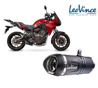 Leovince 14251EKB Complete Exhaust Muffler Lv One Evo Black Yamaha Mt-07 16-20