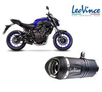 Leovince 14251EKB Complete Exhaust Muffler Lv One Evo Black Yamaha Mt-07 16-20